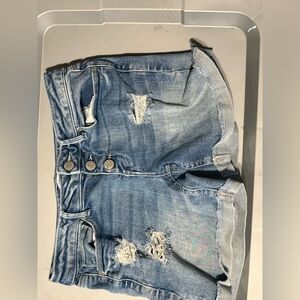 Mudd Distressed Blue Jean Shorts